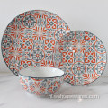 Hot Selling Drainware Pad Printing Blue Porselein Servies